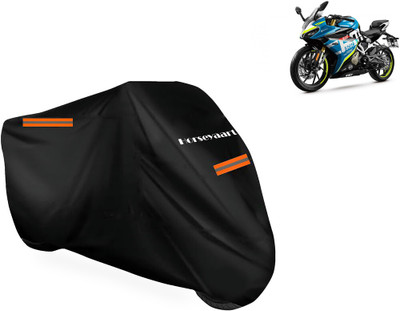 Horseyaart Waterproof Two Wheeler Cover for CFMoto(300, Black)