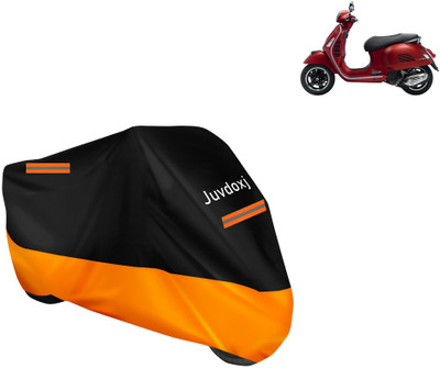 Juvdoxj Waterproof Two Wheeler Cover for Vespa(GTS 300 BS6, Orange)
