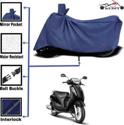 KEDIT Two Wheeler Cover for Suzuki(Blue)