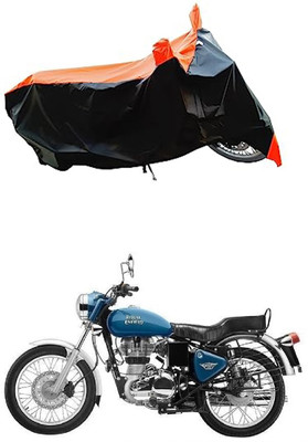 VESMEI Two Wheeler Cover for Royal Enfield(Electra Delux, Orange)