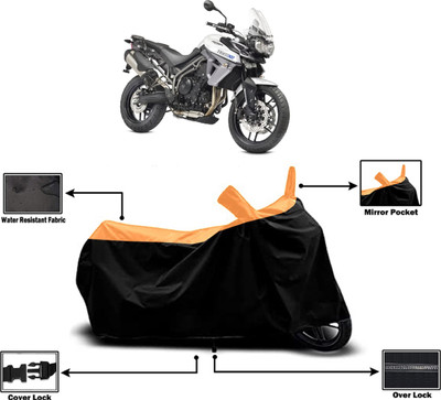 Amexride Two Wheeler Cover for Triumph(Tiger 800 XR, Orange)