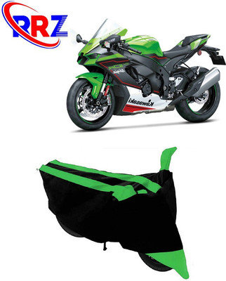 RRZ Waterproof Two Wheeler Cover for Kawasaki(Ninja ZX-10R, Black, Green)