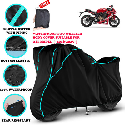 AutoGalaxy Waterproof Two Wheeler Cover for Honda(CBR650R, Black)