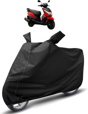 Auto Hub Waterproof Two Wheeler Cover for Yamaha(Ray Z, Black)