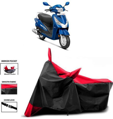LIFE TO HUB Two Wheeler Cover for Hero, Honda, Bajaj, Ather, TVS, Yamaha(Thunderbird 500, Black, Red)