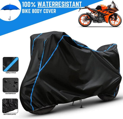 Amikan Waterproof Two Wheeler Cover for KTM(RC 200, Black)