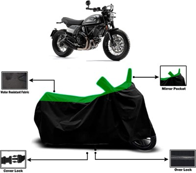 Amexride Two Wheeler Cover for Ducati(Scrambler, Green)