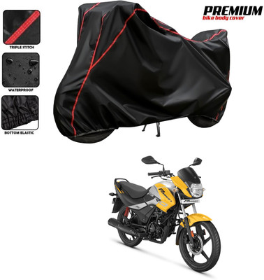GOSHIV-car and bike accessories Waterproof Two Wheeler Cover for Hero(Passion, Black, Red)
