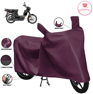 MADAFIYA Waterproof Two Wheeler Cover for TVS(XL 100 Heavy Duty, Maroon)