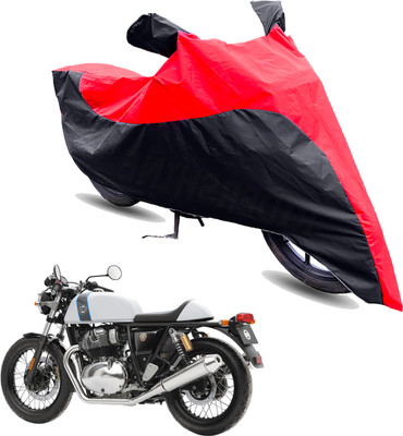 FurniGully Two Wheeler Cover for Royal Enfield(Continental GT, Red, Black)
