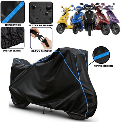 AutoGalaxy Two Wheeler Cover for TVS(Pep Plus, Black)