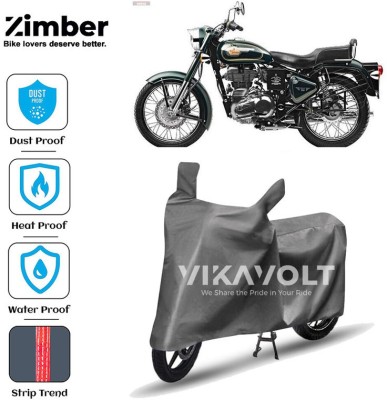 ZIMBER Two Wheeler Cover for Royal Enfield(Bullet 500, Grey)