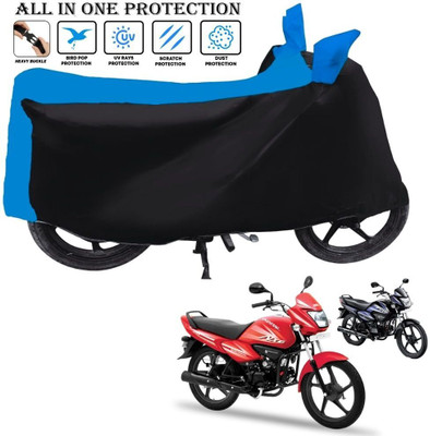 OliverX Waterproof Two Wheeler Cover for Hero(Splendor NXG, Black, Blue)
