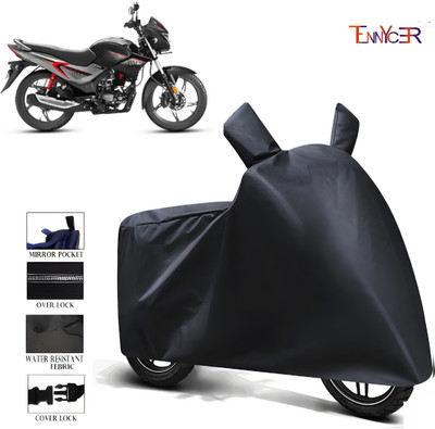 TENNYCER Waterproof Two Wheeler Cover for Hero(Glamour, Black)
