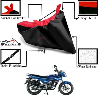 KEDIT Two Wheeler Cover for Bajaj(XCD 135, Red, Black)