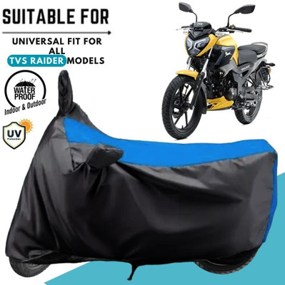 MADAFIYA Waterproof Two Wheeler Cover for TVS(Raider, Black, Blue)