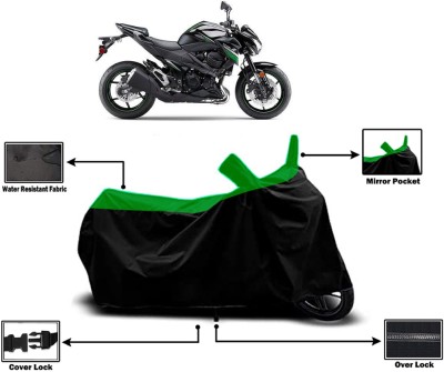 Amexride Two Wheeler Cover for Kawasaki(Z800, Green)