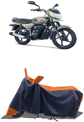 SUGASHRI Waterproof Two Wheeler Cover for Bajaj(CT100, Orange, Blue)