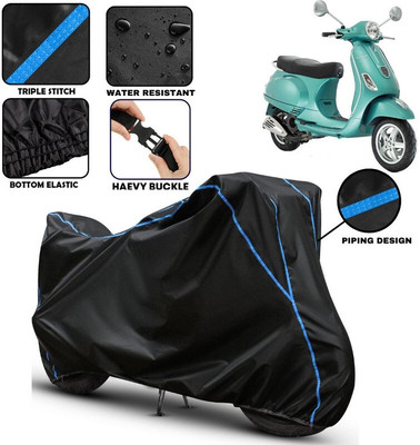 kerwa Two Wheeler Cover for Vespa(VXL 125 BS6, Black, Blue)