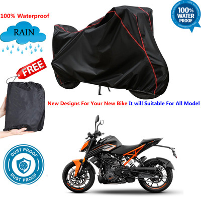 OliverX Waterproof Two Wheeler Cover for KTM(250 Duke, Black)