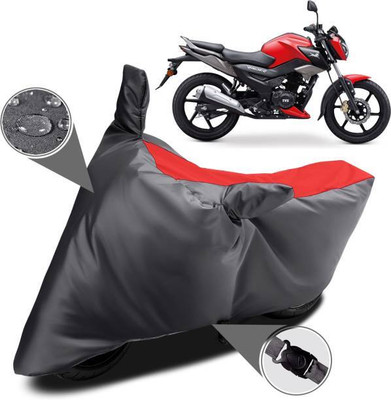 RAAMKM Waterproof Two Wheeler Cover for TVS(Raider, Red)