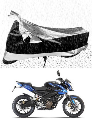 Furious3D Two Wheeler Cover for Bajaj(Pulsar 200NS FI, Silver, Black)
