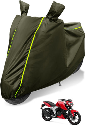 Auto Hub Waterproof Two Wheeler Cover for TVS(Apache RTR 160, Green)