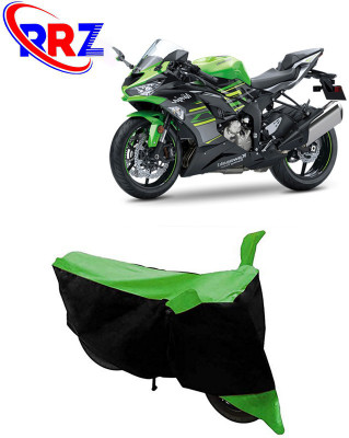 RRZ Waterproof Two Wheeler Cover for Kawasaki(Ninja ZX-6R, Black, Green)