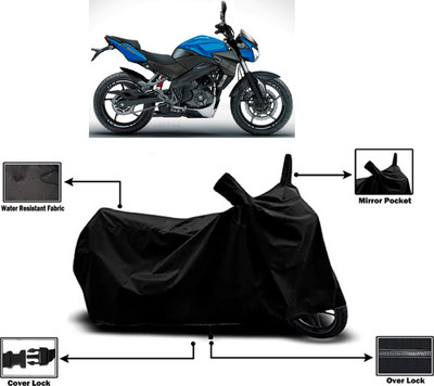 Amexride Two Wheeler Cover for Bajaj(Pulsar 250 BS6, Black)