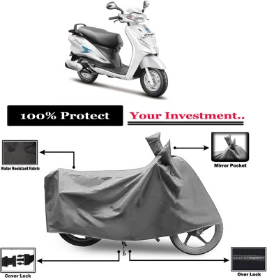 Amexride Two Wheeler Cover for Hero(Duet 125 CC BS6, Grey)