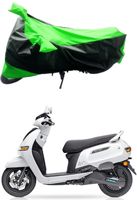 Mdstar Waterproof Two Wheeler Cover for TVS(iQube Electric, Green, Black)