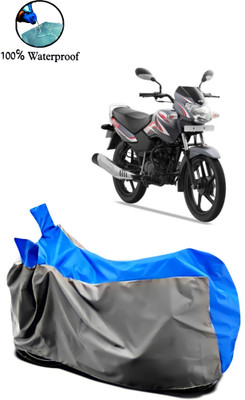Autofly Waterproof Two Wheeler Cover for TVS(Sport ES, Grey, Blue)