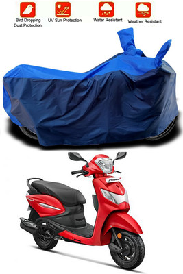 Mdstar Waterproof Two Wheeler Cover for Hero(Pleasure Plus, Blue, Blue)