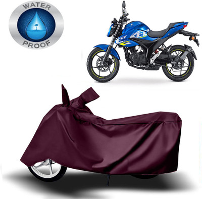 ROYAL AUTO MART Two Wheeler Cover for Suzuki(Gixxer, Maroon)