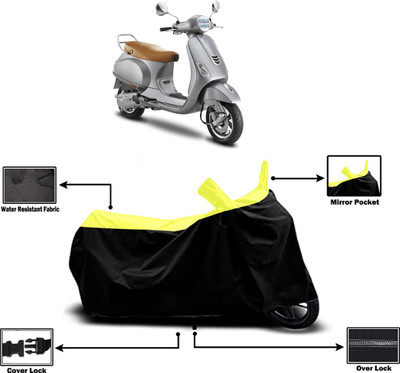 Amexride Two Wheeler Cover for Vespa(Vespa VXL 150, Yellow)