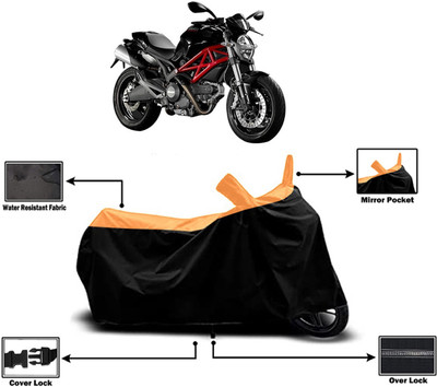 Amexride Two Wheeler Cover for Ducati(Monster, Orange)