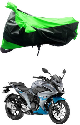 Mdstar Waterproof Two Wheeler Cover for Yamaha(Fazer 25, Green, Black)