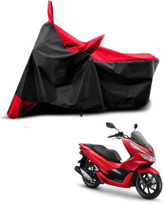 KEDIT Two Wheeler Cover for Honda(PCX 125, Red, Black)