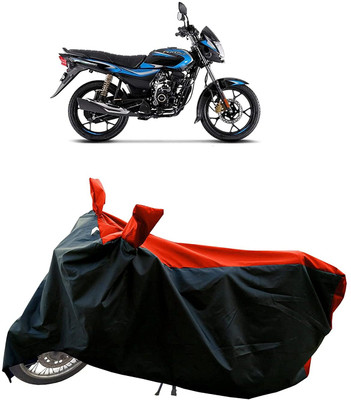 KEDIT Two Wheeler Cover for Bajaj(Platina 100 DTS-i, Red, Black)
