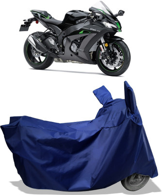 Amexride Two Wheeler Cover for Kawasaki(Ninja ZX-10R SE BS6, Blue)