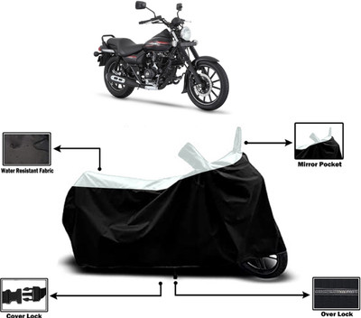 Amexride Two Wheeler Cover for Bajaj(Avenger 220 Street, White)