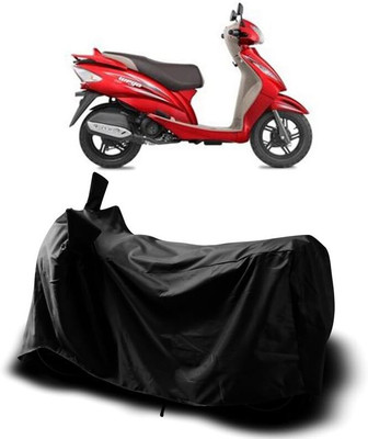 KEDIT Two Wheeler Cover for TVS(Wego BS6, Black)