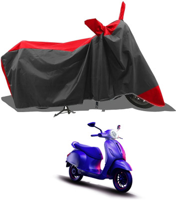 KEDIT Two Wheeler Cover for Bajaj(Chetak, Red)