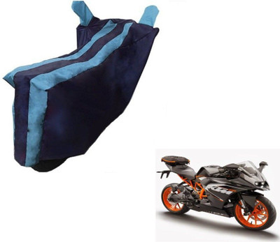 MMSSTAR Waterproof Two Wheeler Cover for KTM(RC 200, Black, Blue)