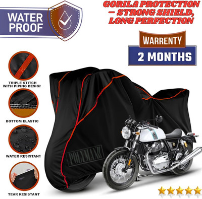 POLYMAXX Waterproof Two Wheeler Cover for Royal Enfield(GT650R, Black, Red)