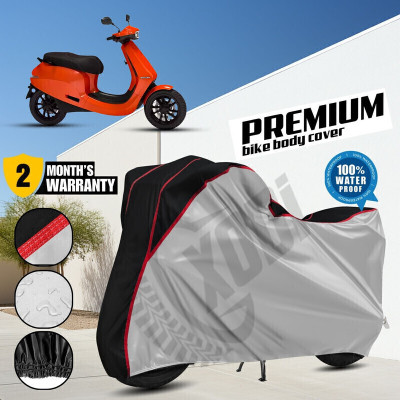 xodi Waterproof Two Wheeler Cover for Ola(Silver, Black)