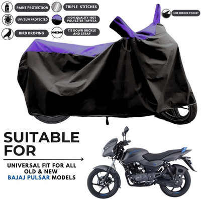 MADAFIYA Two Wheeler Cover for Bajaj(Pulsar 125 Neon, Black, Purple)