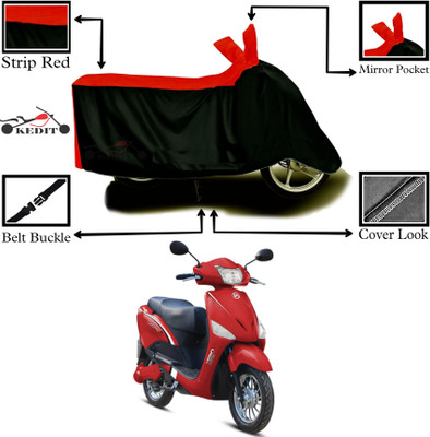 KEDIT Two Wheeler Cover for Hero(Electric Optima Li, Red, Black)
