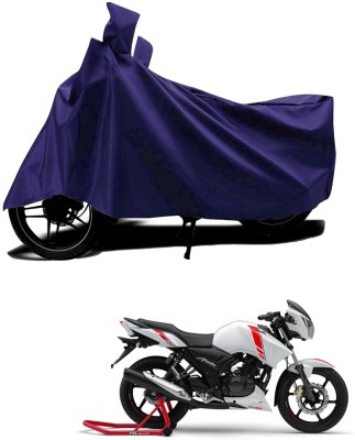 KEDIT Two Wheeler Cover for TVS(Apache RTR 180, Blue)