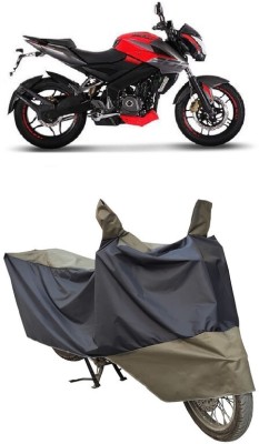 ETIOTIC Waterproof Two Wheeler Cover for Bajaj(Pulsar 200 NS DTS-i, Black, Green)